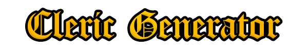 Cleric Generator