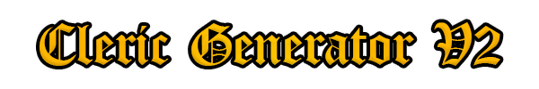 Cleric Generator