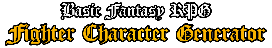 Fighter Character Generator