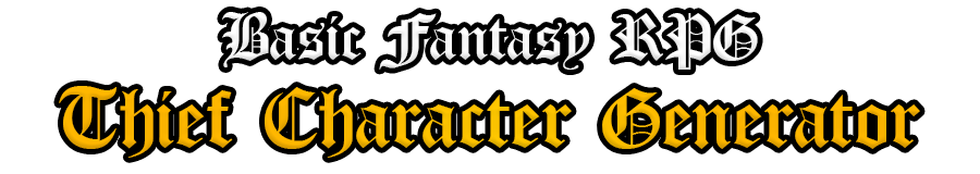 Thief Character Generator