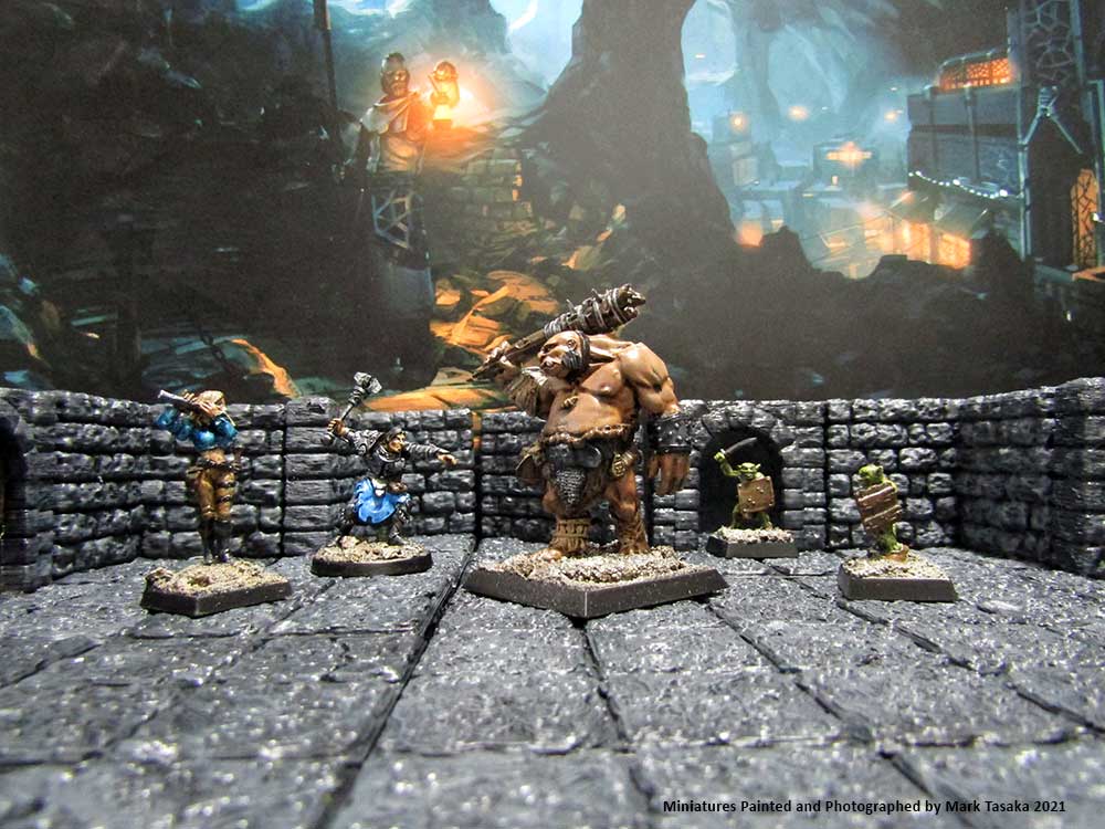 Reaper Miniatures and Fat Dragon Games 3D Dungeon, Miniatures painted by Mark Tasaka, 2021