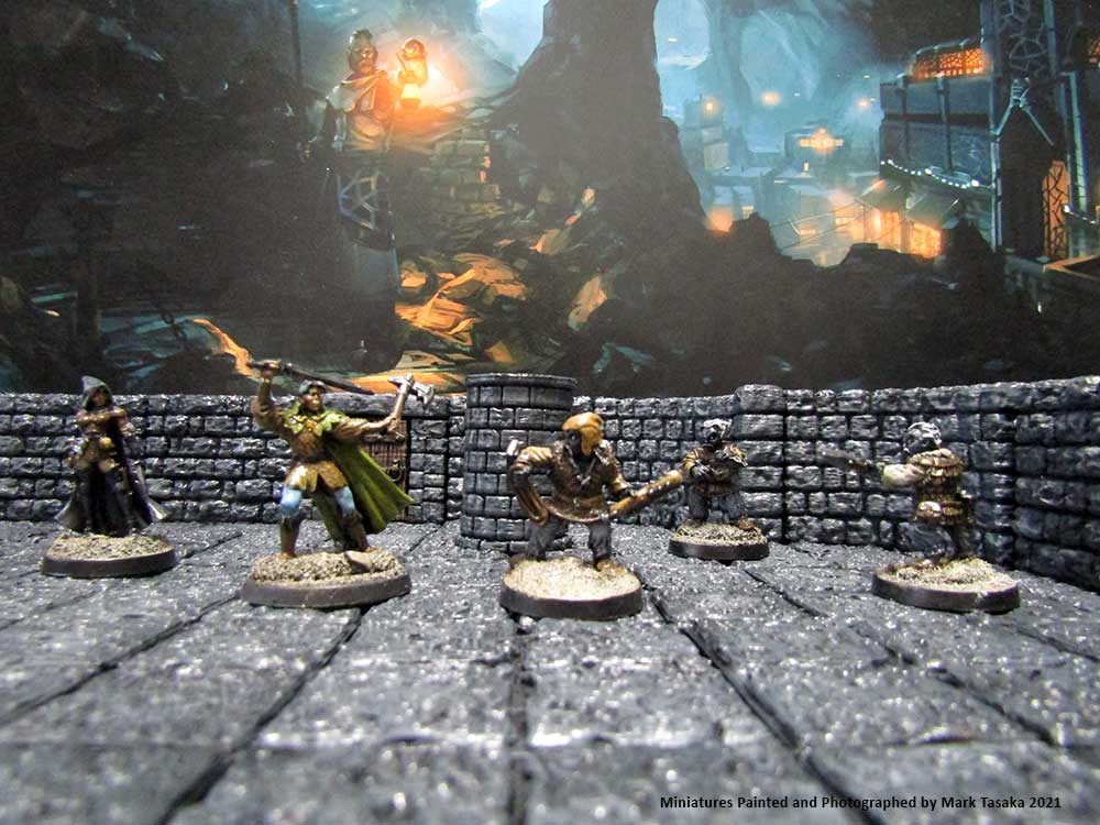 Reaper Miniatures and Fat Dragon Games 3D Dungeon, Miniatures painted by Mark Tasaka, 2021