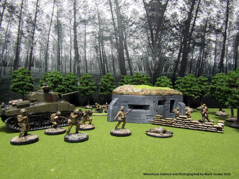 Operation Totalize: Hill 195, models painted by Mark Tasaka 2020