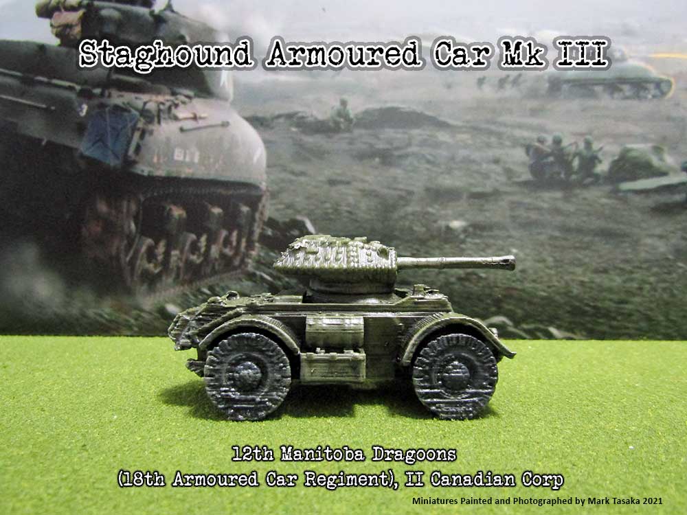Staghound Heavy Armoured Car (Thingiverse), painted by Mark Tasaka 2021