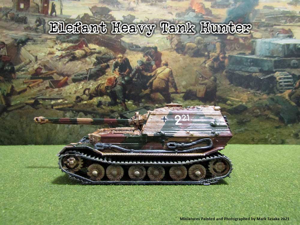 Panzerjager Tiger (P) Elefant (Thingiverse), painted by Mark Tasaka 2021