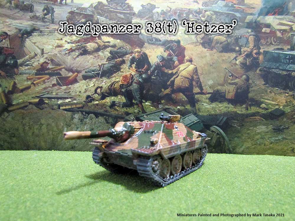 Jagdpanzer 38(t) (Thingiverse), painted by Mark Tasaka 2021