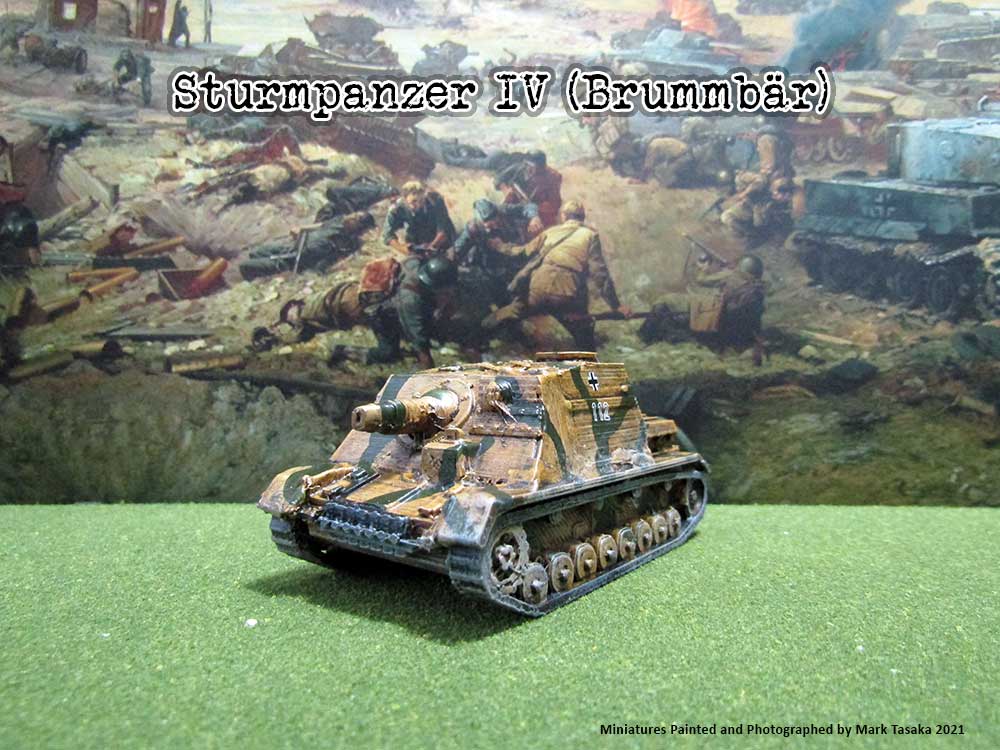 Sturmpanzer IV (Thingiverse SDL file), painted by Mark Tasaka 2021