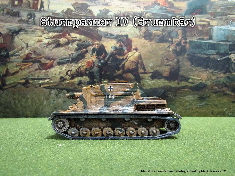 Sturmpanzer IV (Thingiverse SDL file), painted by Mark Tasaka 2021