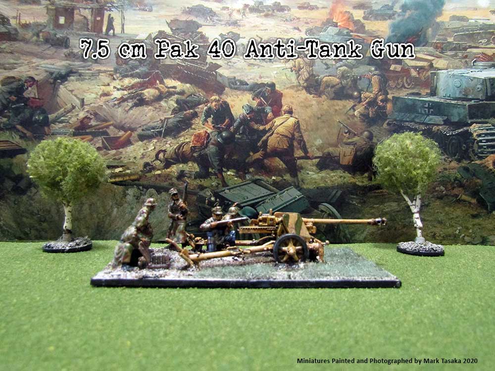 PaK 40  (Plastic Soldier Company), painted by Mark Tasaka 2020