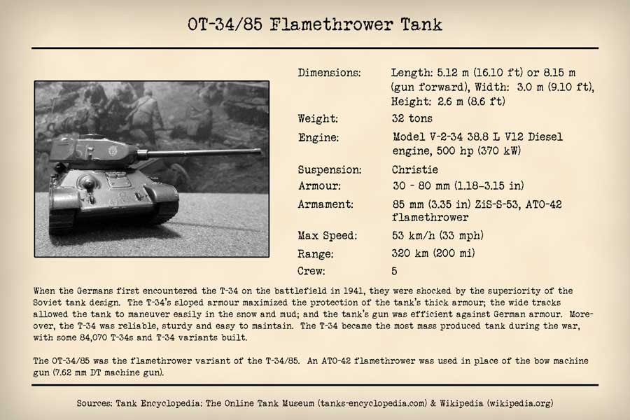 OT-34/85 Flamethrower Tank