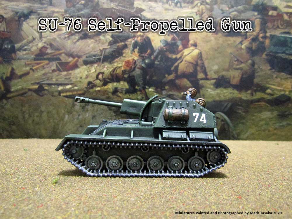 SU-76 Self-Propelled Gun (The Plastic Soldier Company), painted by Mark Tasaka 2020