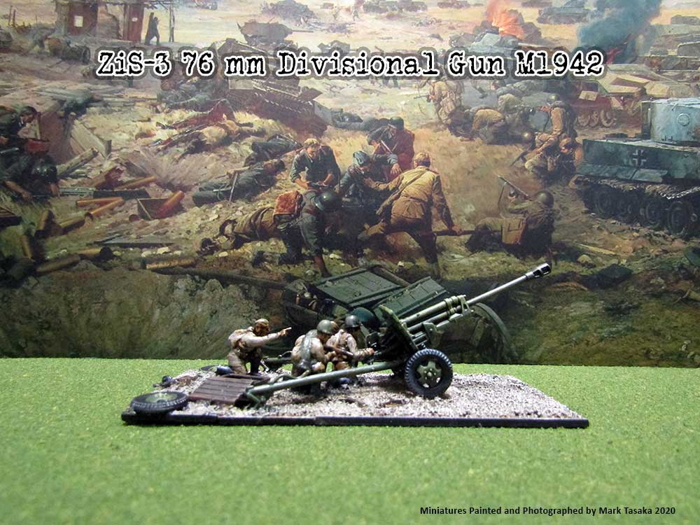 ZiS-3 Divisional Gun (Plastic Soldier Company), painted by Mark Tasaka 2020